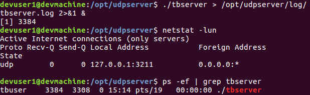 UDP server listening on 3211