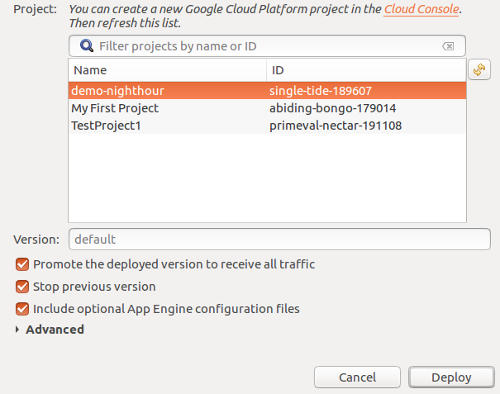 Eclipse Deploy to Google App Engine 2