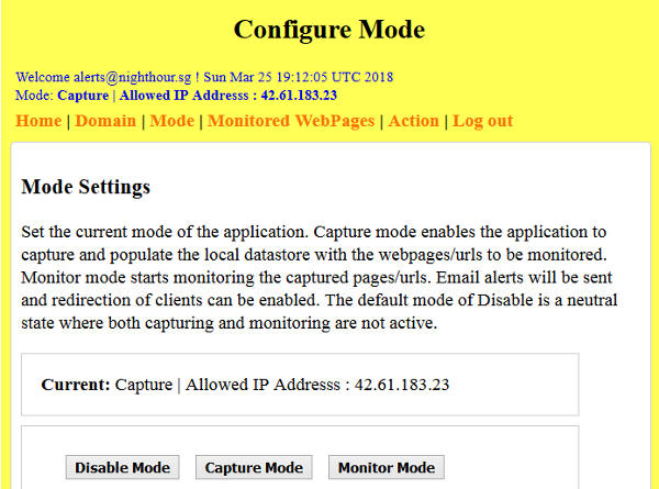 Configure Mode Page