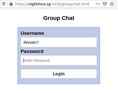 Group chat login page