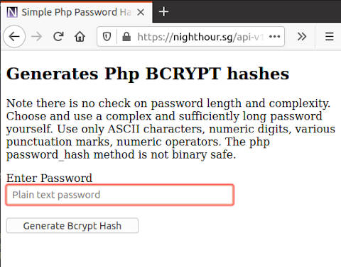 Bcrypt hash utility